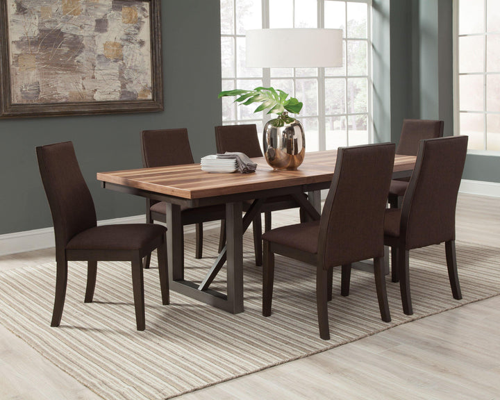 Spring creek industrial natural walnut five-piece dining five pieces set 106581-S5 dining sets By coaster - sofafair.com