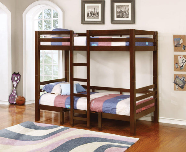 460263 Brown Transitional Joaquin convertible bunk bed By coaster - sofafair.com