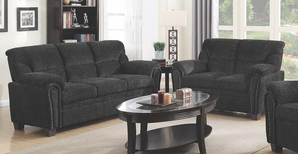 Clemintine grey two-piece living room two pieces set 506574-S2 2 pc set By coaster - sofafair.com