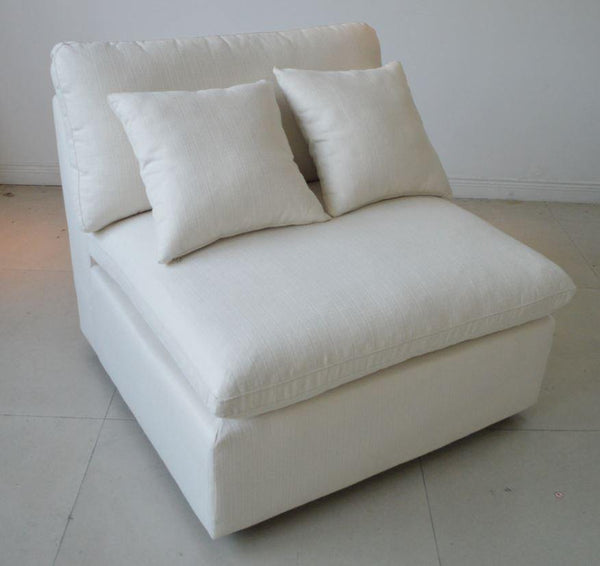 551451 Off white Armless chair By coaster - sofafair.com