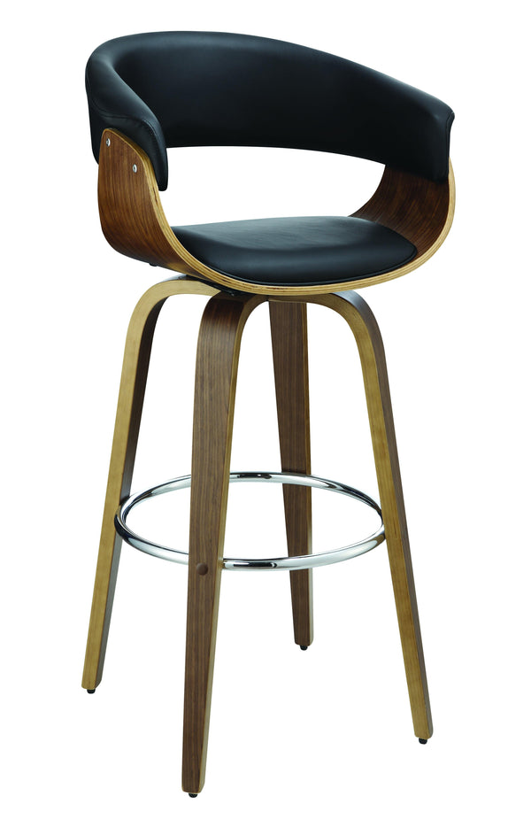 100205 Walnut Bar stools: wood swivel By coaster - sofafair.com