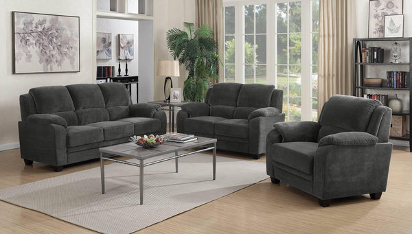 Northend casual charcoal loveseat 506242 Charcoal Loveseat1 By coaster - sofafair.com