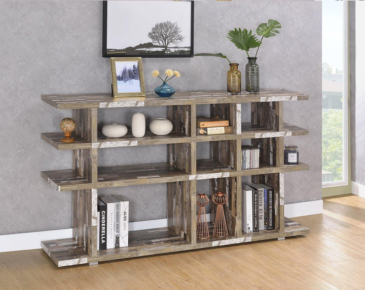 Home office : bookcases 800848 Salvaged cabin Rustic Bookcase1 By coaster - sofafair.com