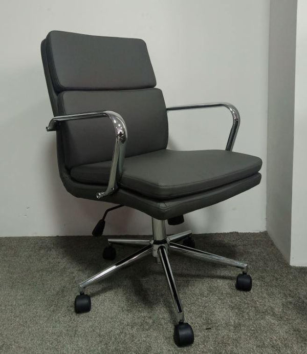 Home office : chairs 801766 Grey Casual Contemporary leatherette office chair By coaster - sofafair.com