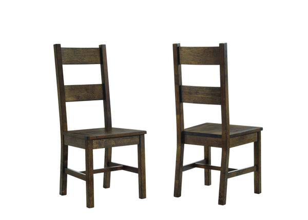 Coleman rustic golden brown dining chair 107042 Rustic golden brown Rustic side chair By coaster - sofafair.com