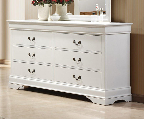 Louis phillipe 204693 White Traditional Dresser1 By coaster - sofafair.com