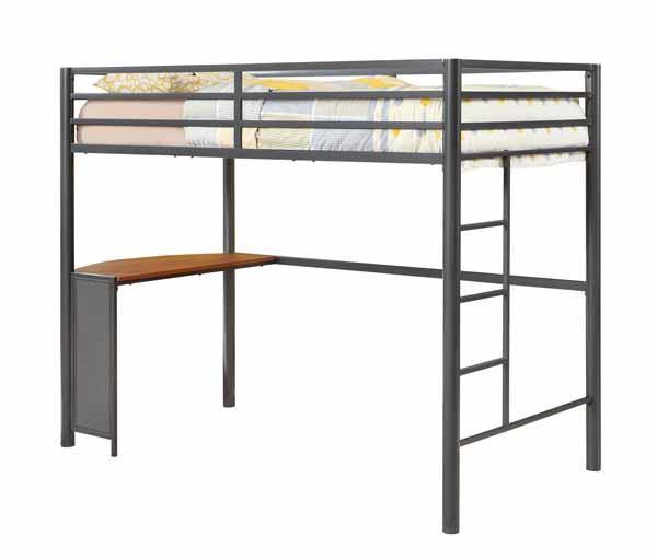 Fisher workstation loft bed 460229 metal bunk bed By coaster - sofafair.com