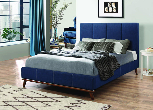 Charity 300626 Blue Mid Century Modern full bed By coaster - sofafair.com
