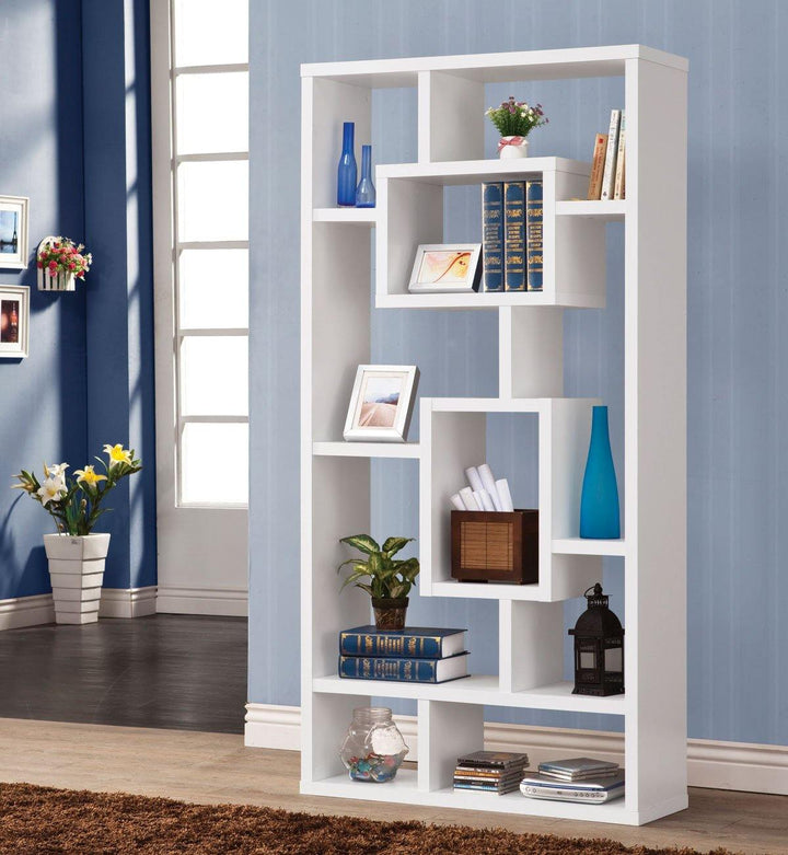 Home office : bookcases 800157 White Casual Bookcase1 By coaster - sofafair.com
