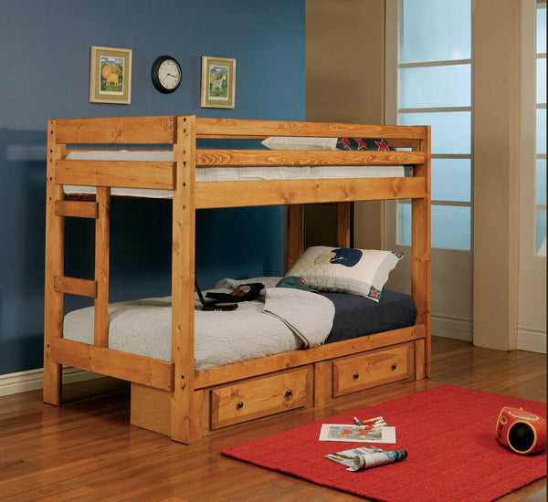 Wrangle hill 460243 Rustic bunk bed By coaster - sofafair.com