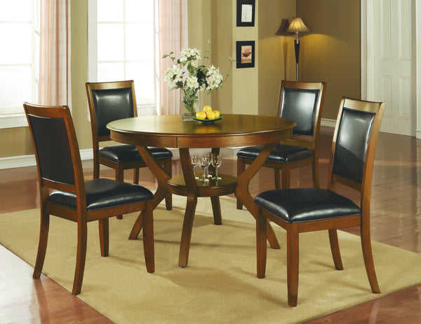 Nelms casual brown walnut five-piece dining five pieces set 102171-S5 dining sets By coaster - sofafair.com
