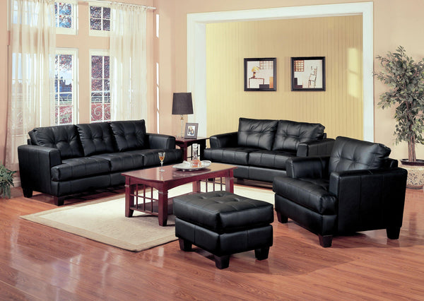 Samuel transitional black three-piece living room three pieces set 501681-S3 living room sets By coaster - sofafair.com