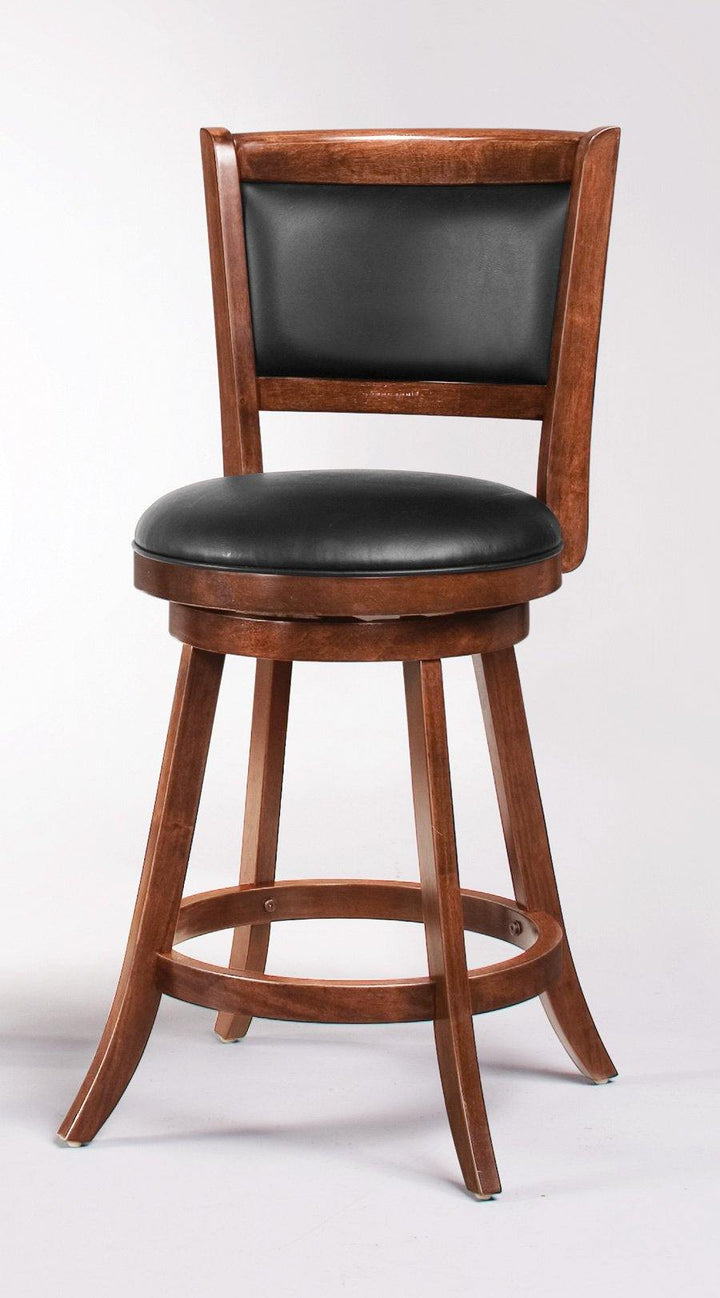 Bar stools: wood swivel 101919 Black Transitional counter height stool By coaster - sofafair.com