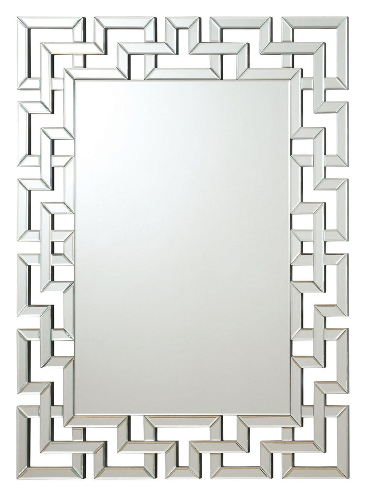 Transitional frameless greek key mirror 901786 Mirror Transitional Mirror1 By coaster - sofafair.com