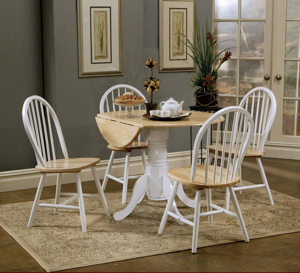 Dinettes: wood 4241 Natural brown/ white Country Dining Table1 By coaster - sofafair.com
