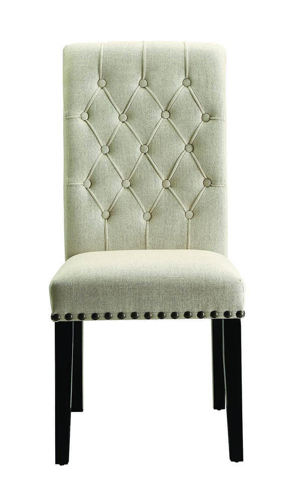 Parkins cream upholstered dining chair 190162 Beige Dining Chair1 By coaster - sofafair.com