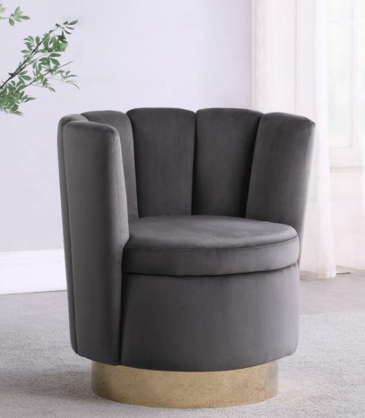 Swivel chair 905649 Grey Hollywood Glam accent chair By coaster - sofafair.com