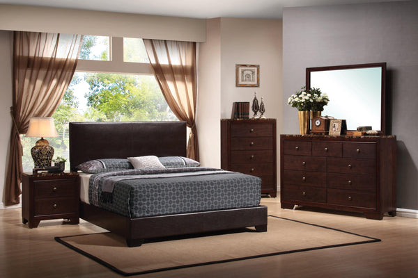 Conner casual dark brown eastern king five-piece five pieces set 300261-S5 bedroom sets By coaster - sofafair.com