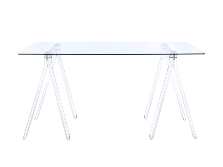 Amaturo 801535 Clear acrylic Contemporary writing desk By coaster - sofafair.com