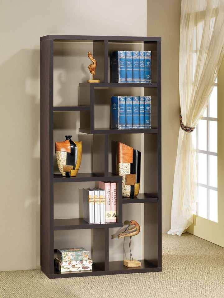 Home office : bookcases 800264 Cappuccino Casual Bookcase1 By coaster - sofafair.com