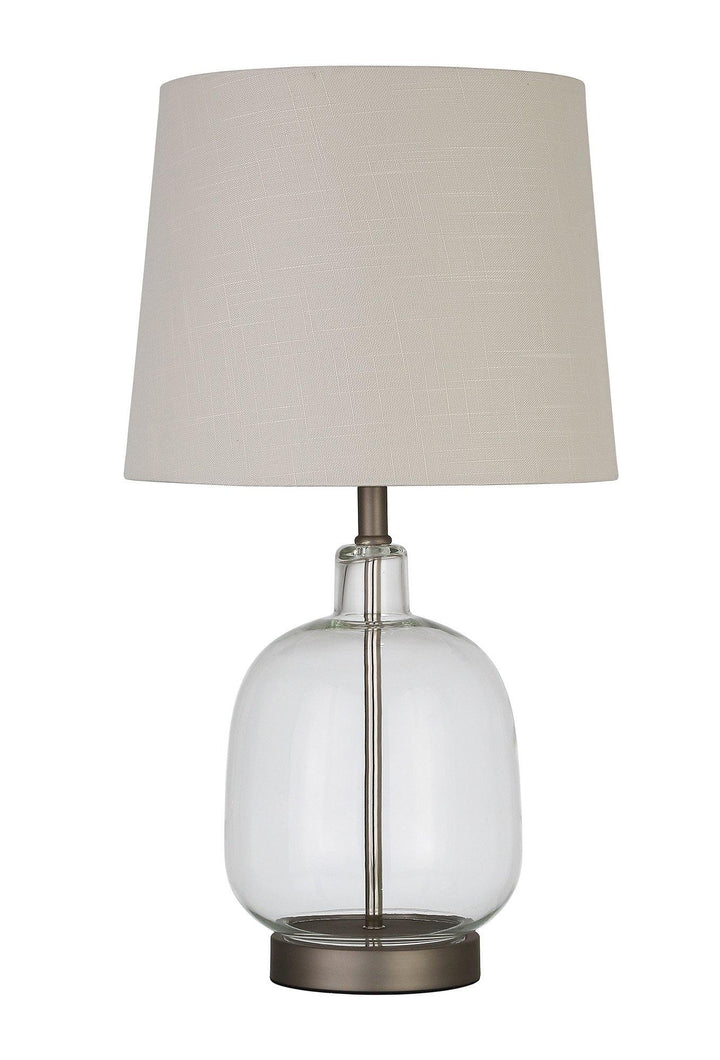 920017 White Transitional clear table lamp By coaster - sofafair.com