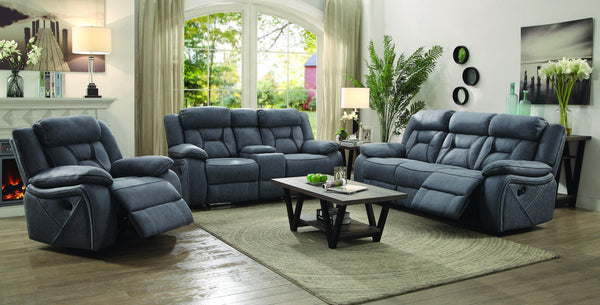 Higgins motion 602261-S2 Grey Transitional fabric motion living room sets By coaster - sofafair.com