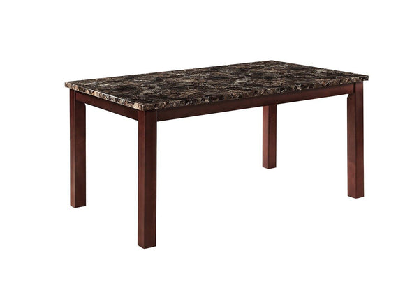 Otero transitional dark brown dining table 107701 Dark brown Dining Table1 By coaster - sofafair.com
