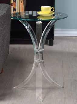 900490 Clear Contemporary clear accent table By coaster - sofafair.com