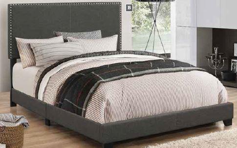 Boyd upholstered bed 350061 Charcoal Transitional twin bed By coaster - sofafair.com