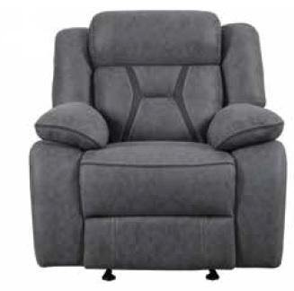 Higgins motion 602263 Grey Transitional fabric recliners By coaster - sofafair.com