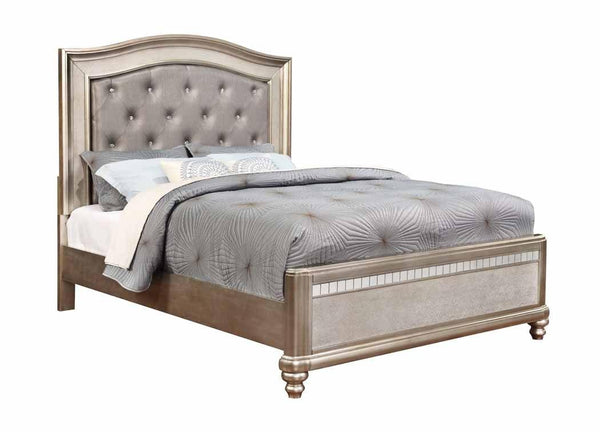 Bling game 204181 Metallic Hollywood Glam queen bed By coaster - sofafair.com