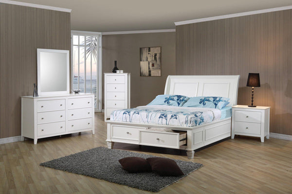 Selena coastal white full five-piece five pieces set 400239-S5 bedroom sets By coaster - sofafair.com