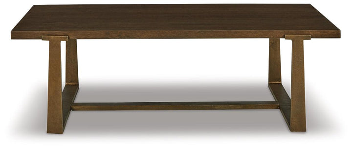 Balintmore Coffee Table T967-1 Metallic Contemporary Cocktail Table By Ashley - sofafair.com