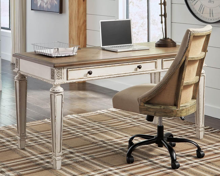 Realyn 60" Home Office Desk H743-34 White Casual Desks By Ashley - sofafair.com