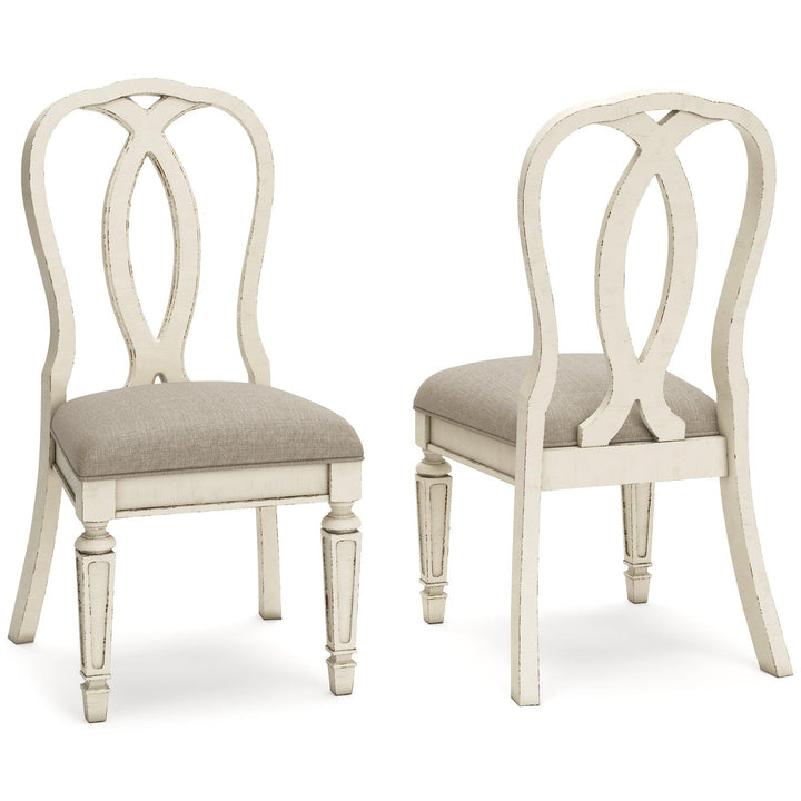 Realyn Dining Chair D743-02 White Casual Formal Seating By Ashley - sofafair.com
