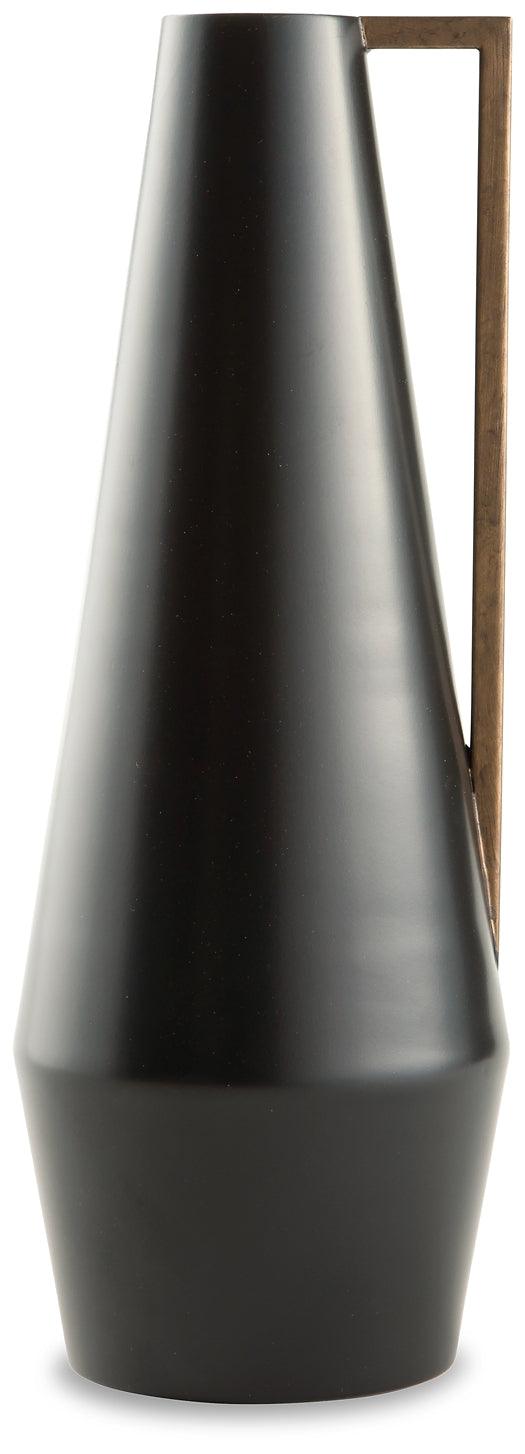 A2000553 Black/Gray Contemporary Pouderbell Vase By Ashley - sofafair.com