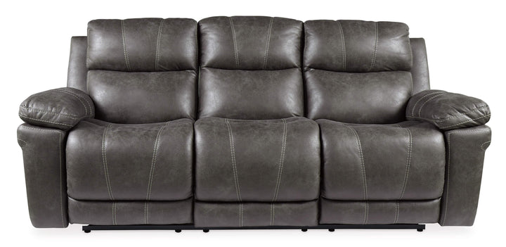 Erlangen Power Reclining Sofa 3000415 Black/Gray Contemporary Motion Upholstery By Ashley - sofafair.com