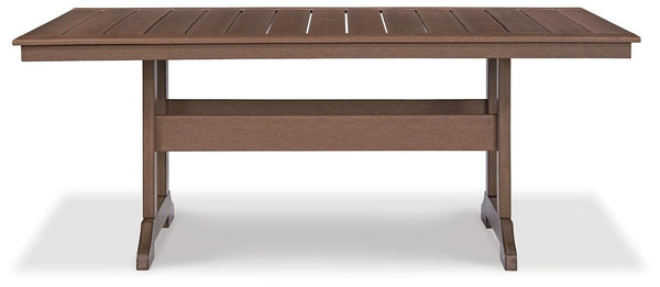 P420-625 Brown/Beige Casual Emmeline Outdoor Dining Table By Ashley - sofafair.com