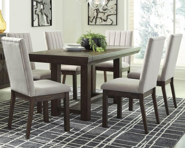 Dellbeck Dining Table and 6 Chairs D748D2 Brown/Beige Casual Dining Package By Ashley - sofafair.com