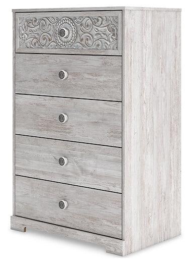 Paxberry Chest of Drawers EB1811-245 White Casual Master Bed Cases By AFI - sofafair.com