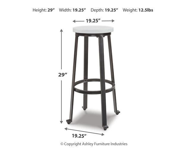 Challiman Bar Height Stool D307-230 White Casual Barstools By Ashley - sofafair.com
