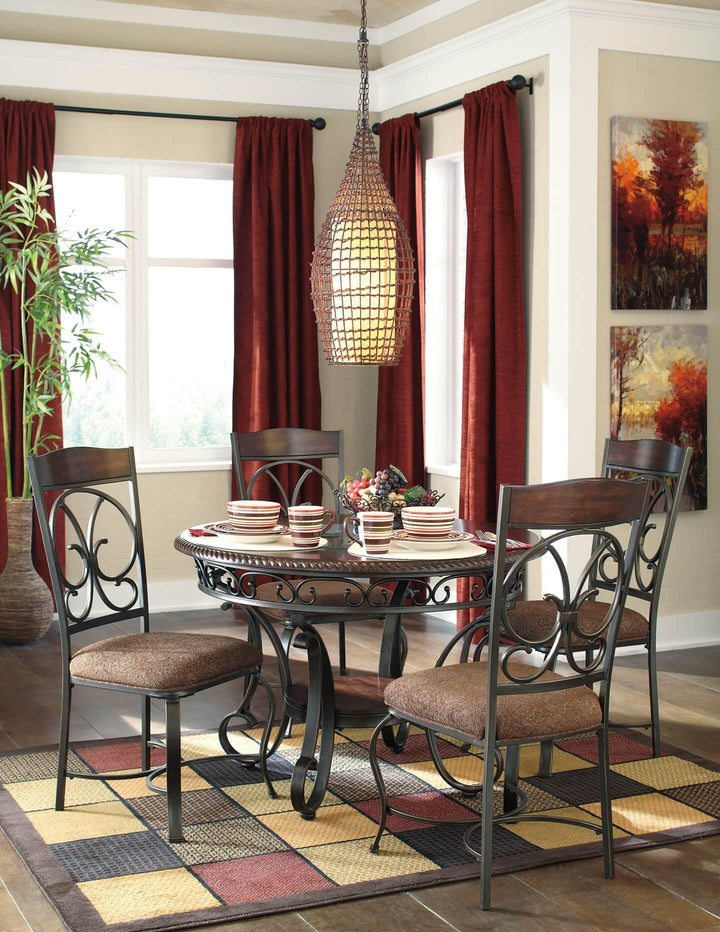 D329-01X4 Brown/Beige Traditional Glambrey Dining Chair (Set of 4) By Ashley - sofafair.com