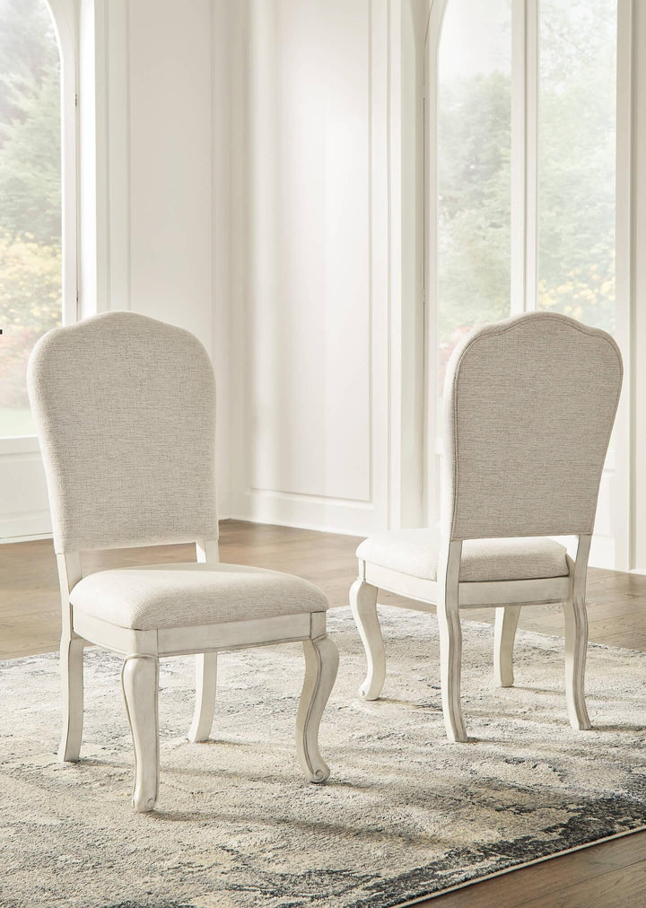 Arlendyne Dining Chair D980-01 White Traditional Formal Seating By AFI - sofafair.com