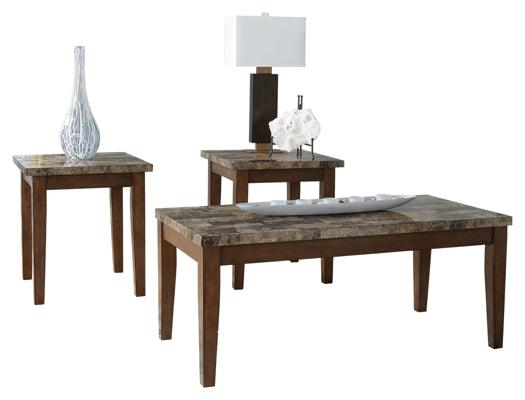 Theo Table (Set of 3) T158-13 Brown/Beige Contemporary 3 Pack By Ashley - sofafair.com