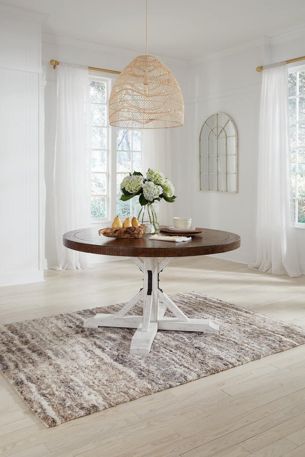 Valebeck Dining Table D546D11 White Casual Casual Tables By AFI - sofafair.com