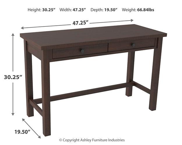 Camiburg 47" Home Office Desk H283-14 Brown/Beige Casual Desks By Ashley - sofafair.com