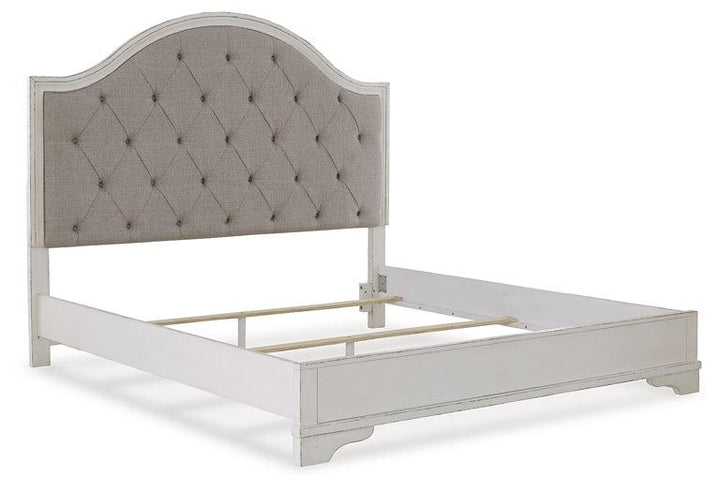 Brollyn King Upholstered Panel Bed B773B4 White Traditional Master Beds By Ashley - sofafair.com