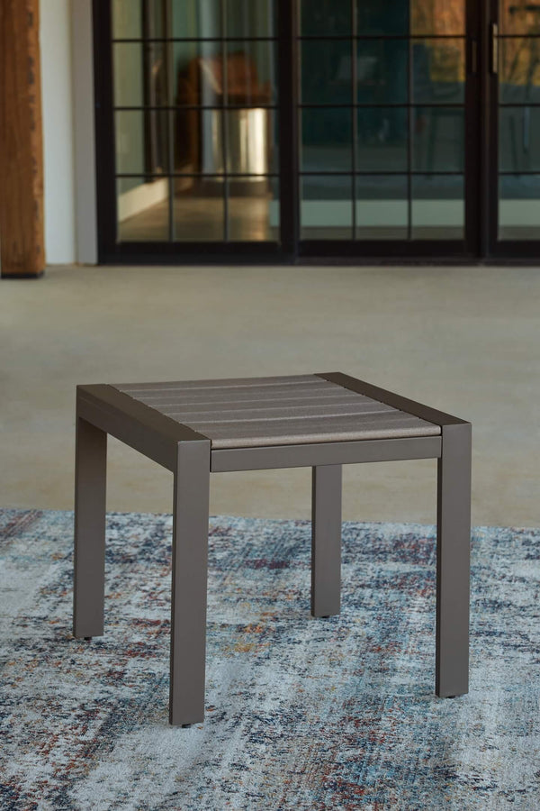 P514-702 Brown/Beige Casual Tropicava Outdoor End Table By Ashley - sofafair.com