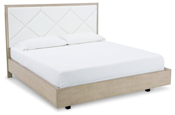 Wendora King Upholstered Bed B950B4 White Contemporary Master Beds By Ashley - sofafair.com