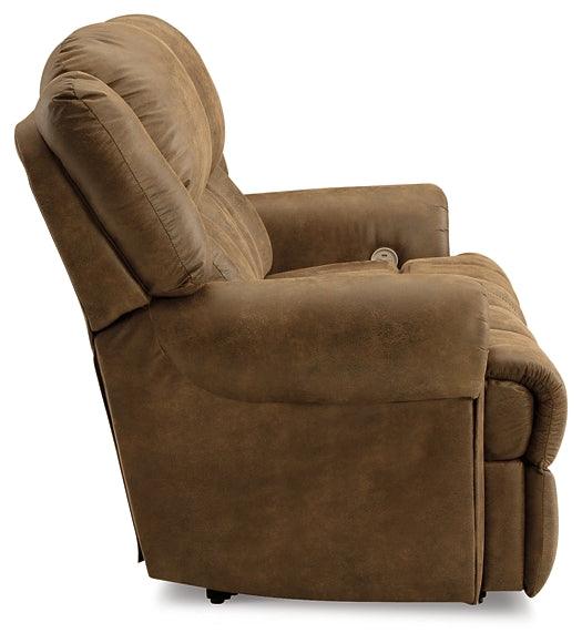 Boothbay Power Reclining Loveseat 4470474 Brown/Beige Traditional Motion Upholstery By AFI - sofafair.com